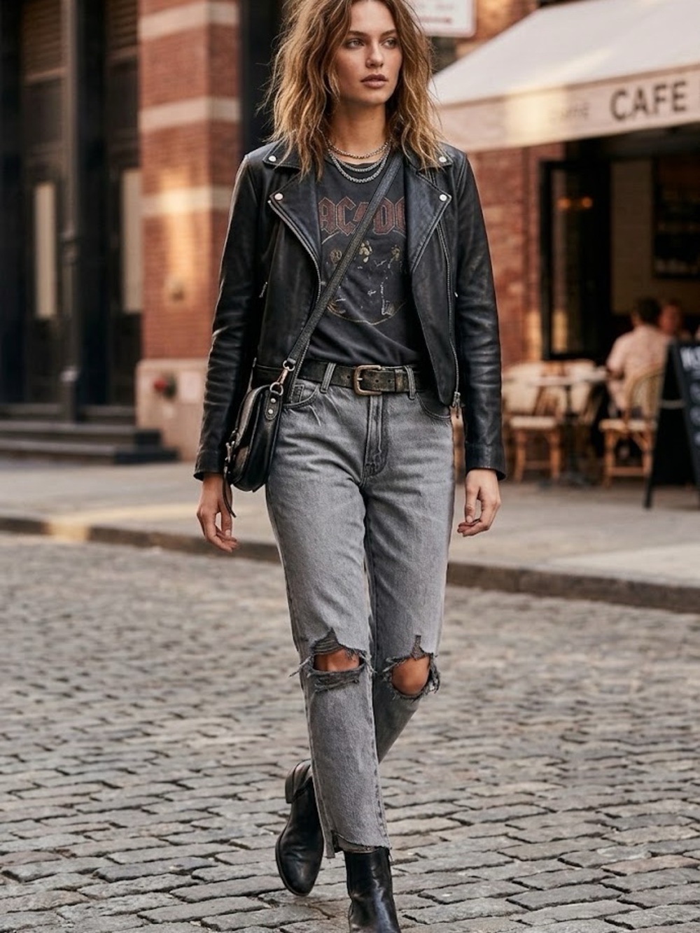 Frame La Garcon Gray
Distressed Mid-Rise
Boyfriend Jeans,